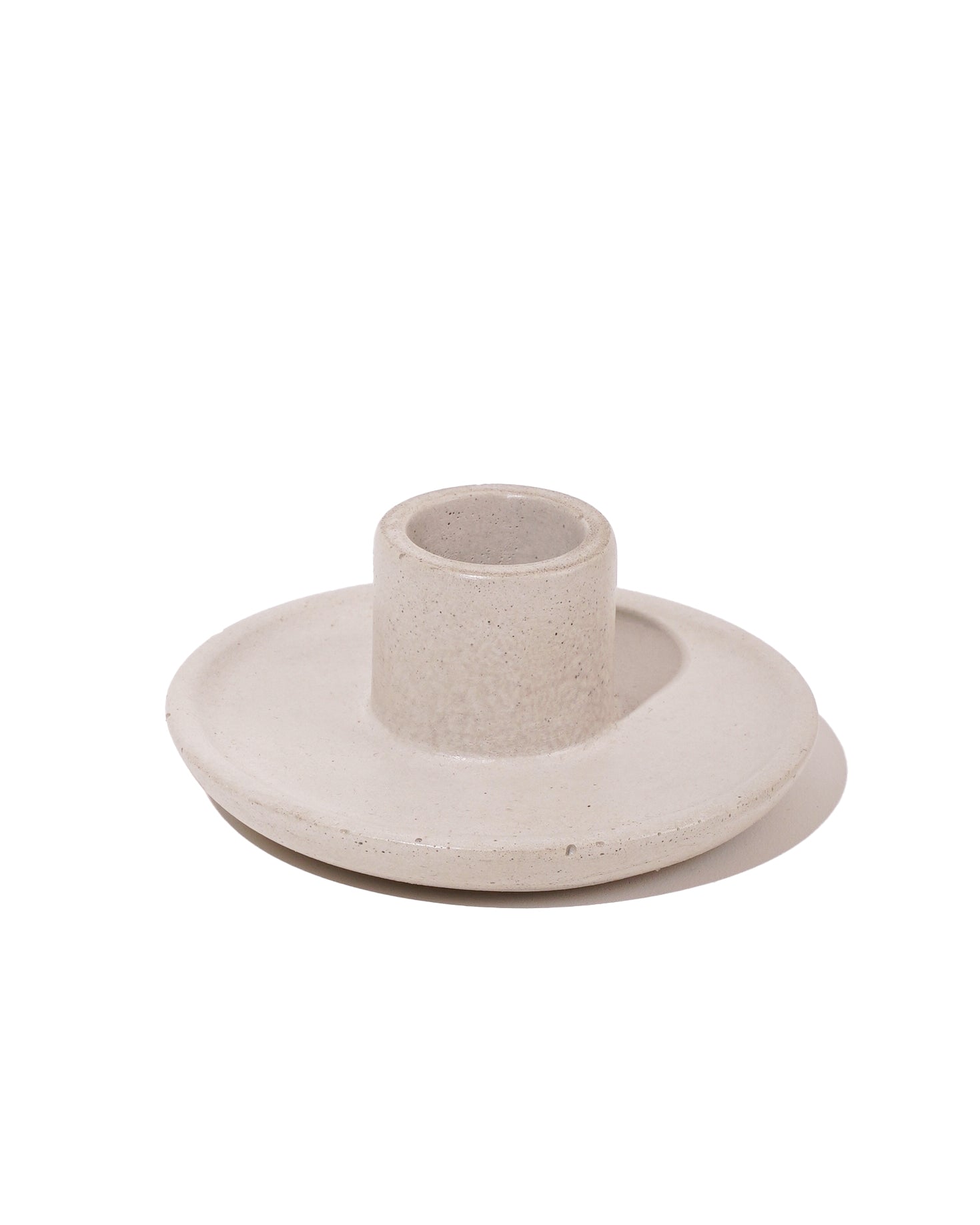 Mesa Taper Candlestick Holder - Stone