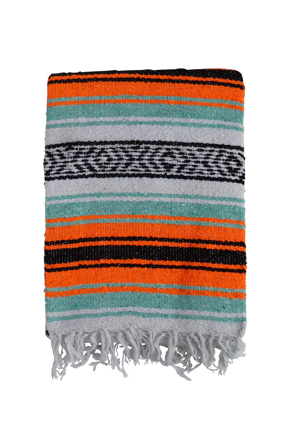 Chocolate La Cabaña Blanket - Mint/Orange